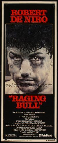 6r651 RAGING BULL insert '80 Martin Scorsese, classic close up boxing image of Robert De Niro!