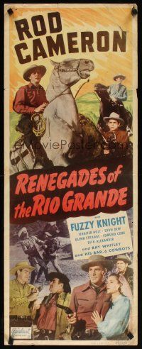 6r661 RENEGADES OF THE RIO GRANDE insert R49 cowboy Rod Cameron, Fuzzy Knight!