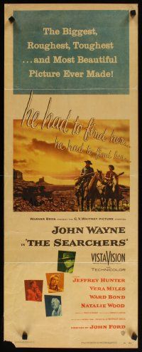 6r006 SEARCHERS insert '56 classic art of John Wayne in Monument Valley, John Ford