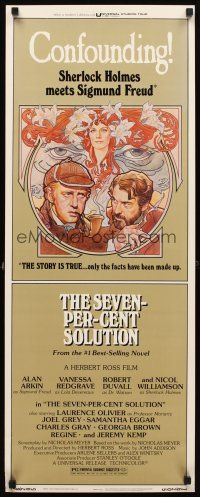 6r695 SEVEN-PER-CENT SOLUTION insert '76 Arkin, Robert Duvall, Vanessa Redgrave, great Drew art!