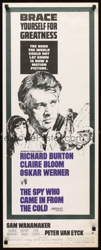6r713 SPY WHO CAME IN FROM THE COLD insert '65 Richard Burton, Claire Bloom, from John Le Carre!