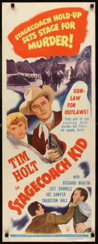 6r715 STAGECOACH KID insert '49 great art of cowboy Tim Holt, hold-up sets stage for murder!