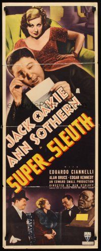 6r725 SUPER-SLEUTH insert '37 great image of detective Jack Oakie & sexy Ann Sothern!