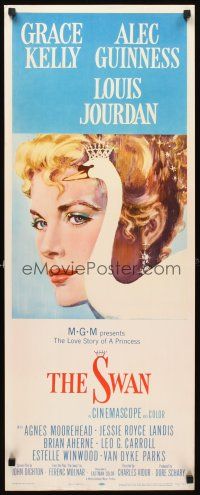 6r727 SWAN insert '56 wonderful close up artwork of beautiful Grace Kelly by Monet!