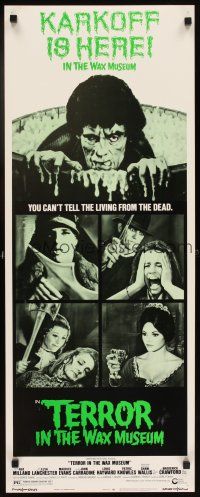 6r736 TERROR IN THE WAX MUSEUM insert '73 where you can't tell the living from the dead!