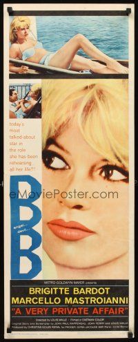 6r774 VERY PRIVATE AFFAIR insert '62 Louis Malle's Vie Privee, c/u of sexiest Brigitte Bardot!