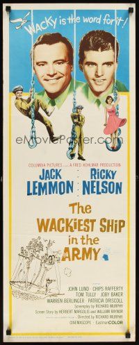 6r778 WACKIEST SHIP IN THE ARMY insert '60 Jack Lemmon & Ricky Nelson, wacky is the word for it!