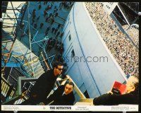 6s321 DETECTIVE color 11x14 '68 overhead shot of Frank Sinatra outside packed stadium!