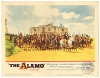 6s134 ALAMO LC #3 '60 Richard Widmark with many men on horseback in front of the fort!