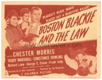 6s013 BOSTON BLACKIE & THE LAW TC '46 Chester Morris' black magic blacks out a beautiful killer!