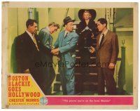 6s209 BOSTON BLACKIE GOES HOLLYWOOD LC '42 detective Chester Morris pointing gun at bad guys!