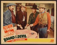 6s214 BRAND OF THE DEVIL LC '44 Texas Rangers, Jolley & three cowboys drawing cards around table!