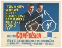 6s029 COMPULSION TC '59 crazy Dean Stockwell & Bradford Dillman try to commit the perfect murder!