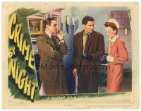 6s289 CRIME BY NIGHT LC '44 smoking Jerome Cowan & pretty Jane Wyman looking at the floor!