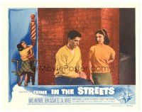 6s292 CRIME IN THE STREETS LC '56 1st John Cassavetes with pretty girl, directed by Don Siegel!