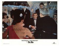 6s347 DR. NO LC R84 close up of Sean Connery as James Bond in tux gambling at baccarat in casino!