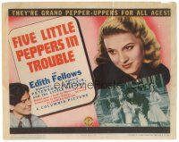 6s048 FIVE LITTLE PEPPERS IN TROUBLE TC '40 Edith Fellows & her siblings sent to boarding school!