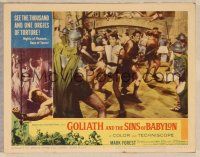 6s435 GOLIATH & THE SINS OF BABYLON LC #8 '64 Mark Forest as Maciste swordfighting!