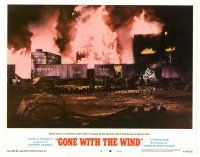 6s436 GONE WITH THE WIND LC #2 R68 Clark Gable & Vivien Leigh fleeing burning Atlanta!