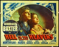 6s460 HELL IN THE HEAVENS LC '34 close up of aviator Warner Baxter & pretty Conchita Montenegro!