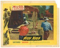 6s464 HIGH NOON LC #7 '52 Fred Zinnemann western classic, cool image of shootout in street!