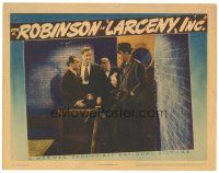 6s549 LARCENY INC. LC '42 Edward G. Robinson, Crawford & Brophy stare up at Anthony Quinn!