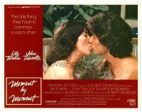 6s623 MOMENT BY MOMENT LC '79 romantic close up of Lily Tomlin kissing John Travolta!