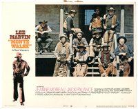 6s627 MONTE WALSH LC #3 '70 great portrait of Lee Marvin, Jack Palance & many cowboys on porch!