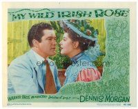 6s639 MY WILD IRISH ROSE LC #5 '48 romantic close up of Dennis Morgan & pretty Arlene Dahl!
