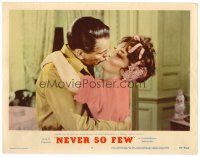 6s649 NEVER SO FEW LC #6 '59 close up of Frank Sinatra kissing sexy Gina Lollobrigida!