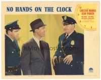 6s656 NO HANDS ON THE CLOCK LC '41 smiling Chester Morris standing between two policemen!