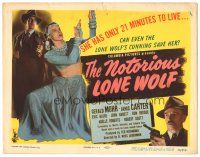 6s081 NOTORIOUS LONE WOLF TC '46 can Gerald Mohr save Janis Carter, who only has minutes to live!