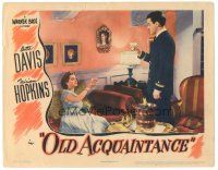 6s666 OLD ACQUAINTANCE LC '43 Bette Davis toasting with Gig Young in uniform!
