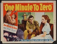 6s672 ONE MINUTE TO ZERO LC #3 '52 close up of Robert Mitchum & Ann Blyth, Howard Hughes!