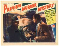 6s706 PREVIEW MURDER MYSTERY LC '36 Reginald Denny with flashlight talking to man in shadows!