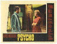 6s714 PSYCHO LC #6 '60 Alfred Hitchcock, great 2-shot of Anthony Perkins and Janet Leigh!