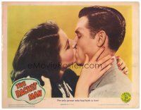 6s720 RACKET MAN LC '43 Tom Neal kisses Jeanne Bates, the only person who had faith in him!