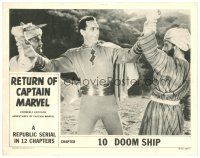 6s131 ADVENTURES OF CAPTAIN MARVEL chapter 10 LC R53 Tom Tyler fighting in costume, Doom Ship!