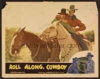 6s744 ROLL ALONG COWBOY LC R47 Smith Ballew subdues bad guy on horse, written by Zane Grey!