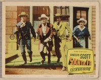 6s757 SANTA FE LC #6 '51 Randolph Scott & three cowboys with guns, directed by Irving Pichel!