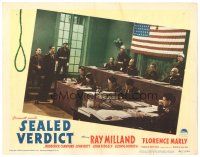 6s765 SEALED VERDICT LC #8 '48 Ray Milland at meeting wiht lots of military officers!