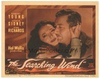 6s766 SEARCHING WIND LC #1 '46 romantic close up of Robert Young & pretty Sylvia Sidney!