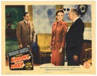 6s778 SHADOWS IN THE NIGHT LC '44 Warner Baxter as The Crime Doctor, Nina Foch, George Zucco