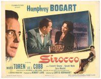 6s799 SIROCCO LC #4 '51 close up of Humphrey Bogart talking to sexy Marta Toren at bar!