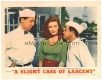 6s805 SLIGHT CASE OF LARCENY LC #4 '53 sexy Elaine Stewart between Mickey Rooney & Eddie Bracken!