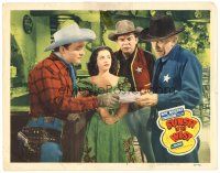 6s843 SUNSET IN THE WEST LC #7 '50 Roy Rogers, Estelita Rodriguez & lawmen reading letter!