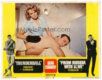 6s886 THUNDERBALL/FROM RUSSIA WITH LOVE LC #5 '68 Sean Connery as James Bond gets a rubdown!