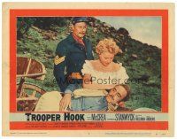 6s915 TROOPER HOOK LC #3 '57 Joel McCrea watches Barbara Stanwyck help wounded John Dehner!