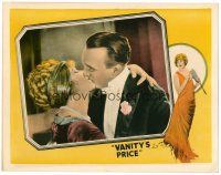 6s945 VANITY'S PRICE LC '24 romantic c/u of Stuart Holmes kissing pretty Anna Q. Nilsson!