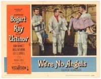 6s966 WE'RE NO ANGELS LC #6 '55 Humphrey Bogart, Aldo Ray & Peter Ustinov + Gloria Talbott!